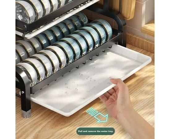 Органайзер для сушіння та зберігання посуду MULTIFUNCTIONAL BOWL RACK 66 фото