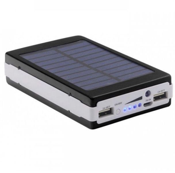 Повербанк Power Bank Solar 20 000 mAh з LED ліхтариком і сонячною батареєю 20 фото