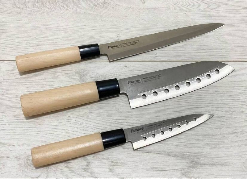 Набір кухоних ножів (3шт) Katana Fizsman 21 фото